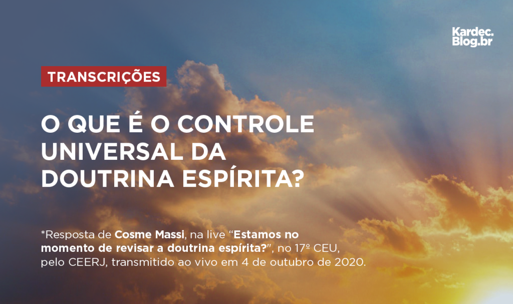 O que é o controle universal da doutrina espírita?